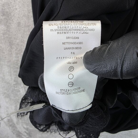 BCBGMAXAZRIA Dress Womens XS Black Kore Lace Sweetheart Bubble Hem Cocktail - Picture 8 of 11